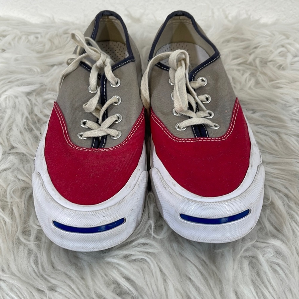 Converse Jack Purcell Signature Series CVO Ox Two-Tone RED/GRAY Canvas Unisex - Picture 1 of 12